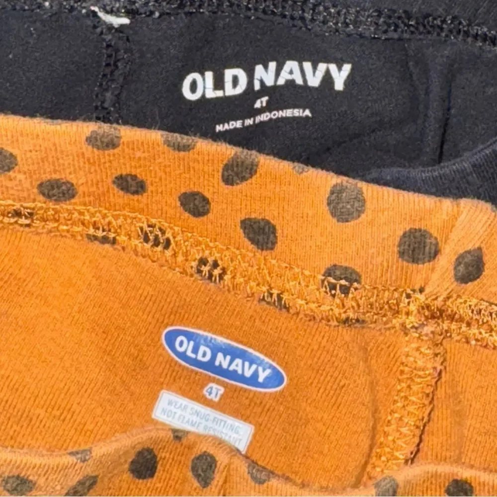 Old Navy size 4t Black Orange Leggings bundle